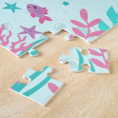 かわいいマーメイドパーソナライズされたキッズ ジグソーパズル (側面)