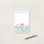 かわいいマーメイドパーソナライズされた(ユダヤ教の)バル・ミツバー ポストイット (デスク上)