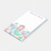 かわいいマーメイドパーソナライズされた(ユダヤ教の)バル・ミツバー ポストイット (アングル)