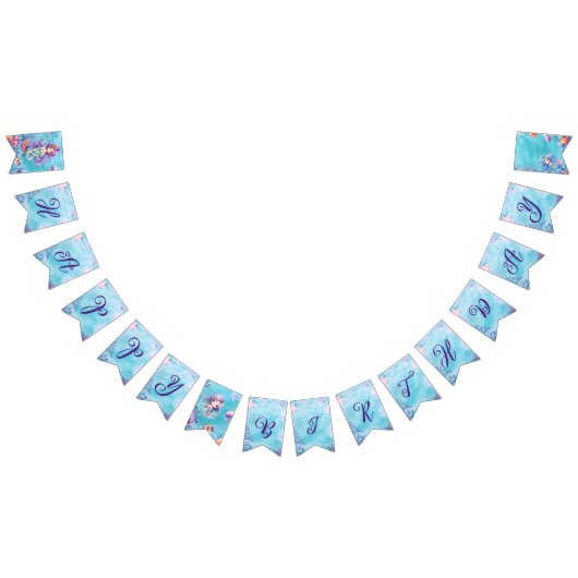 かわいいマーメイドパーティー バンティングフラッグ (全)