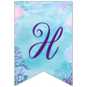 かわいいマーメイドパーティー バンティングフラッグ (第2の旗)