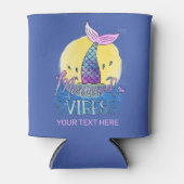 かわいいマーメイドビーズネーム海ビーチ 缶クーラー (正面)