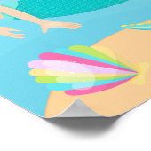 かわいいマーメイドビーチガールカスタムマイルームへようこそ ポスター (角)