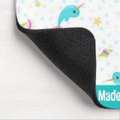 かわいいマーメイドビーチガールパーソナライズされたキッズ マウスパッド (コーナー)