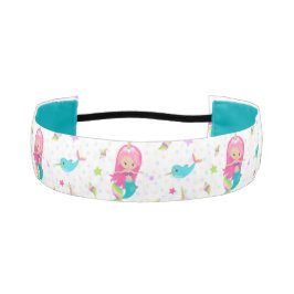 かわいいマーメイドビーチガール アスレチックヘッドバンド