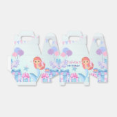 かわいいマーメイドレインボーウォーターカラーバースデーパーティー フェイバーボックス (折り畳みなし)