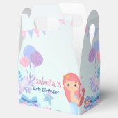 かわいいマーメイドレインボーウォーターカラーバースデーパーティー フェイバーボックス (オープン)