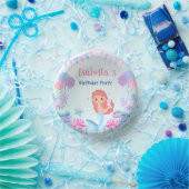 かわいいマーメイドレインボーウォーターカラーバースデーパーティー ペーパーボウル (パーティー)