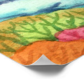 かわいいマーメイドレインボーカラフルクラウンバースデーパーティー ポスター (角)