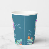 かわいいマーメイドレインボーパールクラウンバースデーパーティー 紙コップ (右)