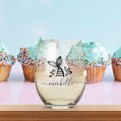 かわいいマーメイド名前をカスタムするキッズギフト ステムなしワイングラス