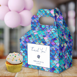 かわいいマーメイド小さな女の子誕生日パーティーありがとう フェイバーボックス