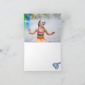 かわいいマーメイド小さな女の子誕生日パーティー サンキューカード (内部)
