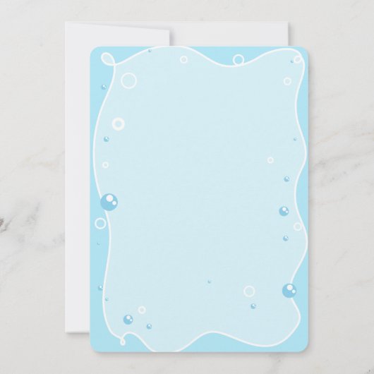 かわいいマーメイド招待状ザシー誕生日 招待状 (裏面)