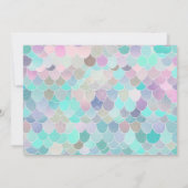 かわいいマーメイド海ビーチ誕生日パーティサンド 招待状 (裏面)