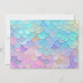 かわいいマーメイド海ビーチ誕生日パーティー 招待状 (裏面)