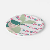 かわいいマーメイド海水中競技ガールズバースデーパーティー ペーパープレート (アングル)