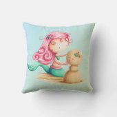 かわいいマーメイド絵を描ズ クッション (裏面)