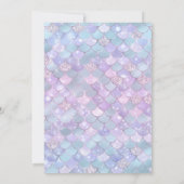 かわいいマーメイド誕生日アンダーザシー招待状 招待状 (裏面)