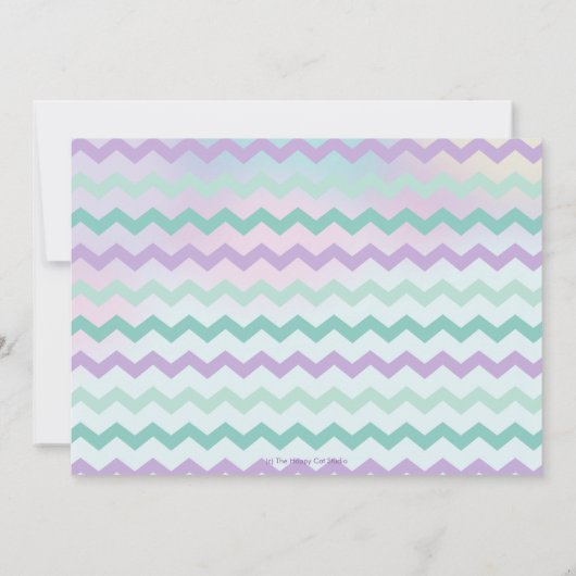 かわいいマーメイド誕生日ザシープールパーティー 招待状 (裏面)