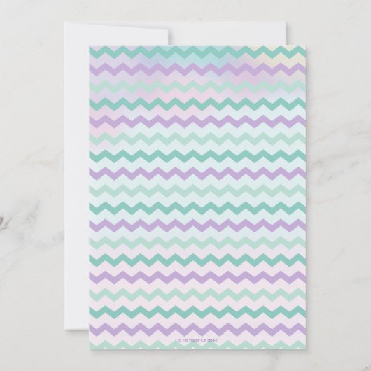 かわいいマーメイド誕生日レインボーザシーズ 招待状 (裏面)