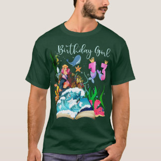 かわいいマーメイド13誕生日女の子 Tシャツ