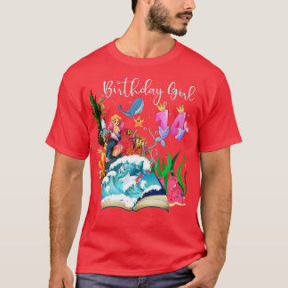 かわいいマーメイド14誕生日女の子 Tシャツ