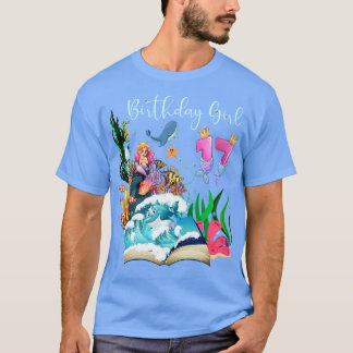 かわいいマーメイド17誕生日女の子 Tシャツ