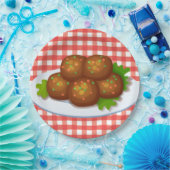 かわいいミイタリアンートボールディナーパーティー ペーパープレート (パーティー)