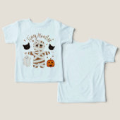 かわいいミイラの子供服Tシャツ (デザイン正面&裏面)
