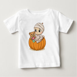 かわいいミイラの赤ちゃんパンプキン子供用Tシャツ ベビーTシャツ