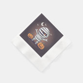 かわいいミイライラストレーションハロウィンペーパーナプキン 縁ありカクテルナプキン (角)