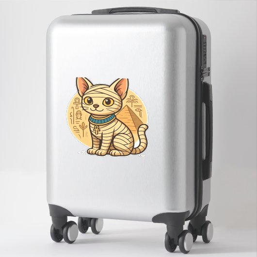 かわいいミイラ猫 – 古代エジプトのアートオーバーサイズT市 シール (スーツケース)