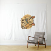 かわいいミイラ猫 – 古代エジプトのアートオーバーサイズT市 タペストリー (インサイチュ(横))