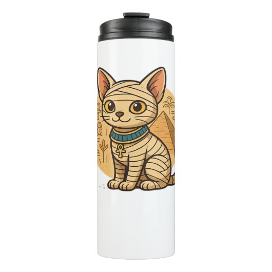 かわいいミイラ猫 – 古代エジプトのアートオーバーサイズT市 タンブラー (正面)