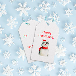 かわいいミオウィキャットクリスマスギフトラベル ギフトタグ