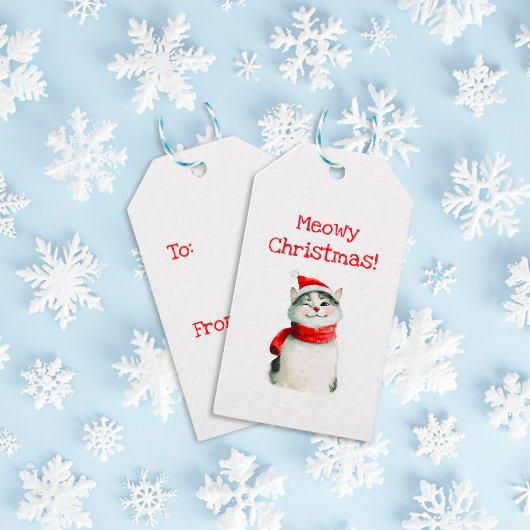 かわいいミオウィキャットクリスマスギフトラベル ギフトタグ