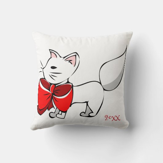 かわいいミオウィクリスマス猫ちゃん クッション (裏面)