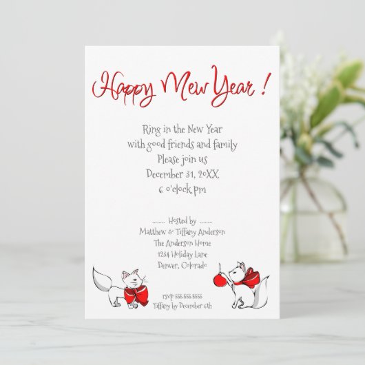 かわいいミオウィクリスマス猫ちゃん 招待状 (スタンド正面)