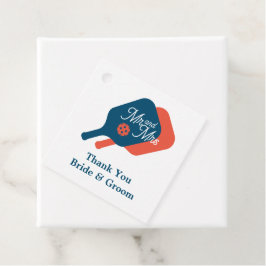 かわいいミスター&ミセス・ピックボールテーマ結婚式の引き出物ラベル フェイバータグ