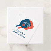 かわいいミスター&ミセス・ピックボールテーマ結婚式の引き出物ラベル フェイバータグ (インサイチュ)