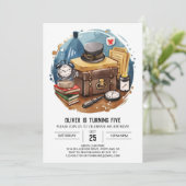 かわいいミステリー刑事誕生日 招待状 (スタンド正面)