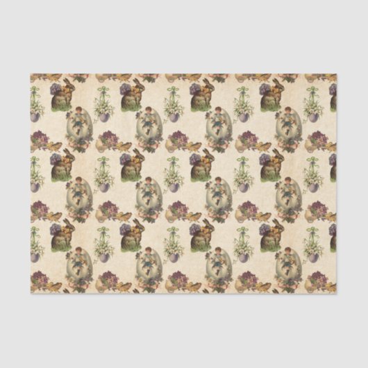 かわいいミックスイースターパターンパーティー組織 薄葉紙 (正面)