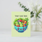 かわいいミックスベジタブルカスタマイズ ポストカード (スタンド正面)