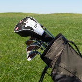 かわいいミッドセンチュリーブラックキャットポートレート ゴルフヘッドカバー (インサイチュ)