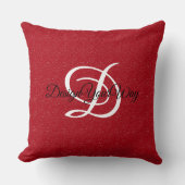 かわいいミッドセンチュリーモダンレトロベッドルームイニシャル クッション (正面)