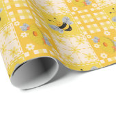 かわいいミツバチとミツバチじんま ラッピングペーパー (ロールコーナー)