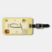 かわいいミツバチと甘い蜂蜜 ラゲッジタグ (正面横)