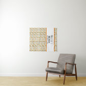 かわいいミツバチと虹の模様のベビーシャワー タペストリー (インサイチュ(横))