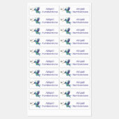 かわいいミツバチハチドリの漫画風カスタマイズ ラベル (シート)